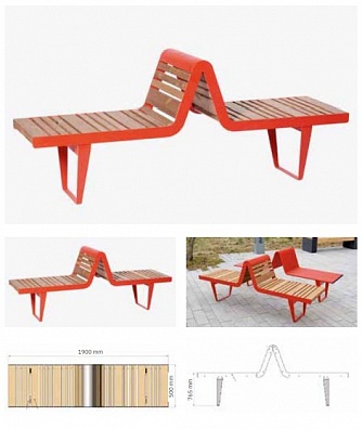 Bench «Infinity wood» (Sun lounger)